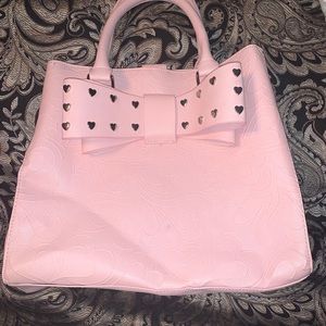 Betsey Johnson Blush Pink Bow Satchel